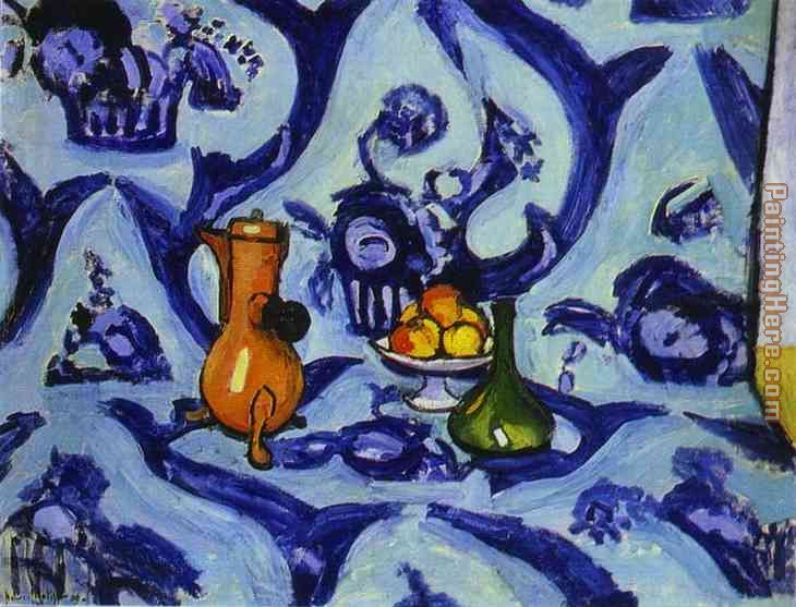 Blue Table-Cloth painting - Henri Matisse Blue Table-Cloth art painting